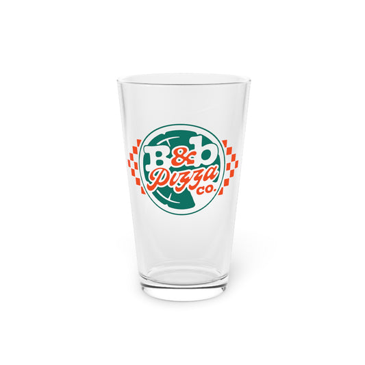 B&b Pizza Co. | Checker Out Logo Pint Glass (16oz.)